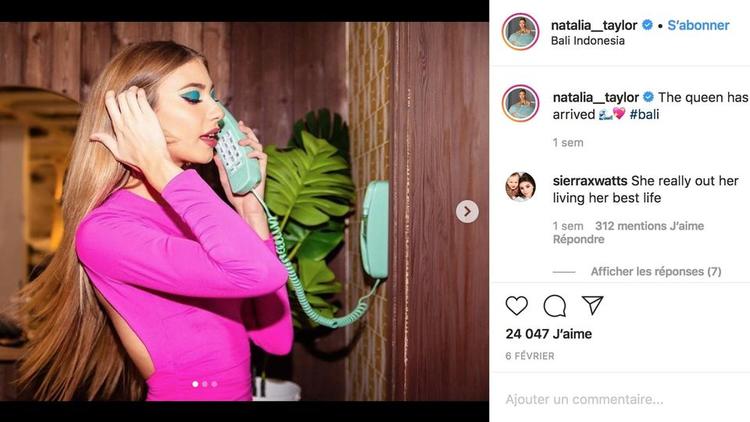Les photos publiées sur Instagram par Natalia Taylor avaient été prises non pas à Bali, mais dans un magasin Ikea aux Etats-Unis.