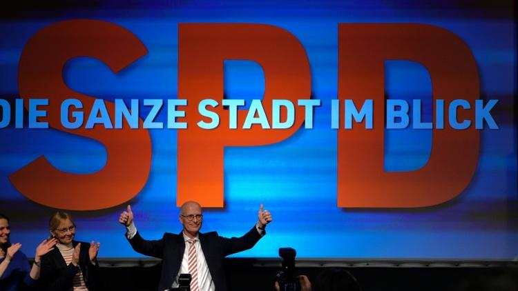 Le maire de Hambourg et chef de file des sociaux-démocrates du SPD Peter Tschentscher le 23 février 2020 à Hambourg [Patrik Stollarz / AFP]