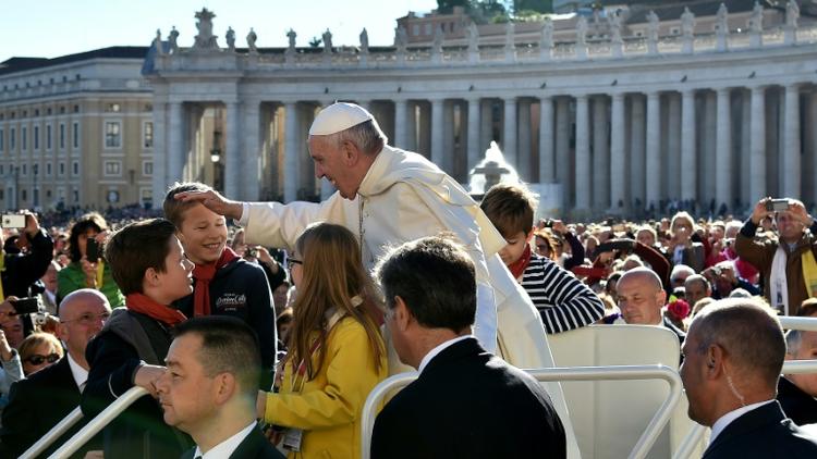 Le pape François sur la place Saint-Pierre, le 12 octobre 2016 au Vatican [ALBERTO PIZZOLI / AFP/Archives]
