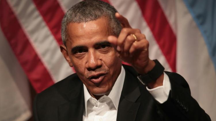 L'ex-président américain Barack Obama, le 24 avril 2017 à Chicago [SCOTT OLSON / GETTY IMAGES NORTH AMERICA/AFP/Archives]