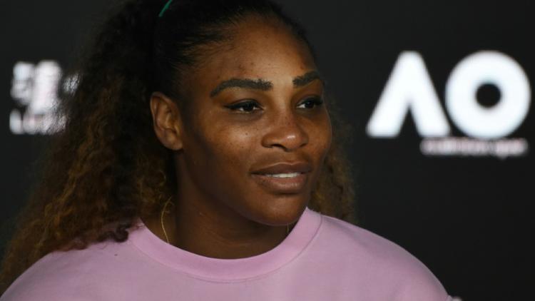 Serena Williams en conférence de presse après sa défaite face à la Tchèque Karolina Pliskova en quarts de finale de l'Open d'Australie, le 23 janvier 2019 à Melbourne    [Greg Wood / AFP]