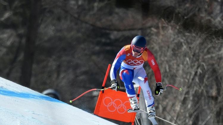 Le Français Alexis Pinturault lors de la descente du combiné des JO de Pyeongchang le 13 février 2018 [Dimitar DILKOFF / AFP]