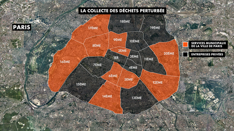 La moitié des arrondissements parisiens est épargnée par la grève des éboueurs.