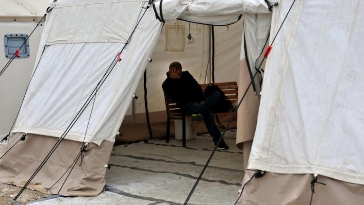 Un camp pour migrants le 14 octobre 2015 à Idomi dans le nord de la Grèce [STR / AFP/Archives]
