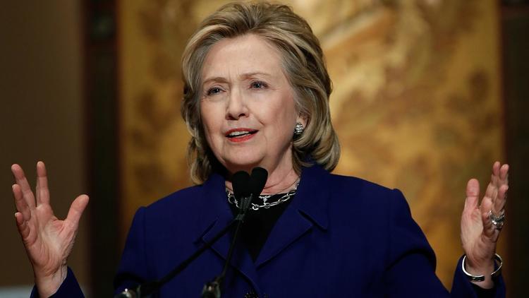L'ex-secrétaire d'Etat américaine Hillary Clinton à Georgetown University, à Washington, le 25 février 2014  [Win Mcnamee / Getty Images/AFP/Archives]