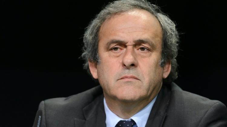 Le président de l'UEFA Michel Platini, le 28 mai 2015 au Congrès de la Fifa à Zurich [FABRICE COFFRINI / AFP/Archives]