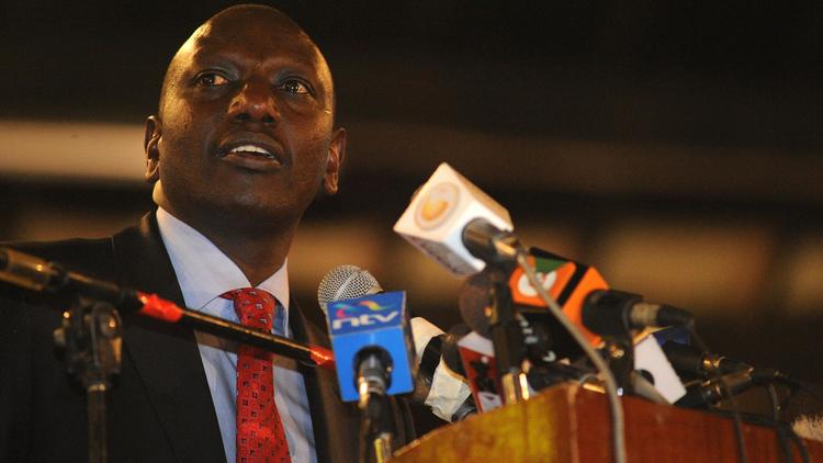 Le kényan William Ruto, alors candidat à l'élection présidentielle, lors du lancement de son Parti républicain uni (URP), le 15 janvier 2012 à Nairobi [Simon Maina / AFP]