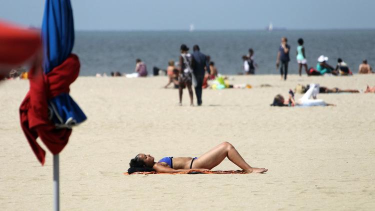 La plage à Deauville, le 17 août 2013 [Charly Triballeau / AFP/Archives]
