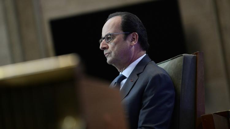 Le président français François Hollande à Paris, le 28 octobre 2016 [STEPHANE DE SAKUTIN / POOL/AFP/Archives]