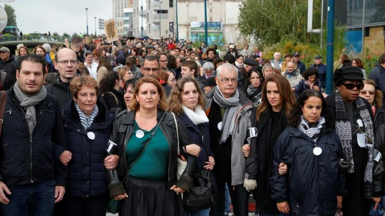 Marche en mémoire de Christine Renon, le 5 octobre 2019 à Pantin [GEOFFROY VAN DER HASSELT / AFP]