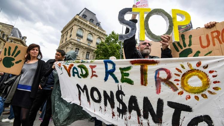 Manifestation anti-Monsanto Place de la Republique le 18 mai 2019 [Alain JOCARD / AFP]