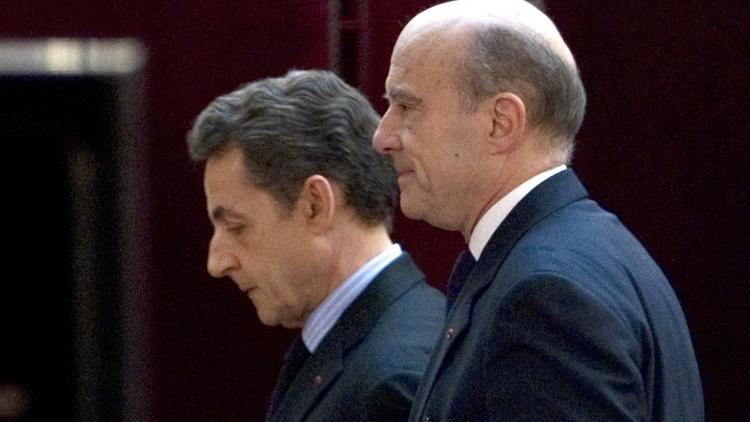 Nicolas Sarkozy (g) et Alain Juppé (d) à l'Elysée, le 20 janvier 2012 à Paris  [Charles Platiau / Pool/AFP/Archives]