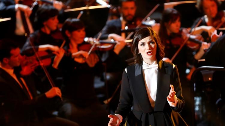 La mezzo-soprano Marianne Crebassa lors des "Victoires de la musique classique" le 1er février 2017 [FRANCOIS GUILLOT / AFP]