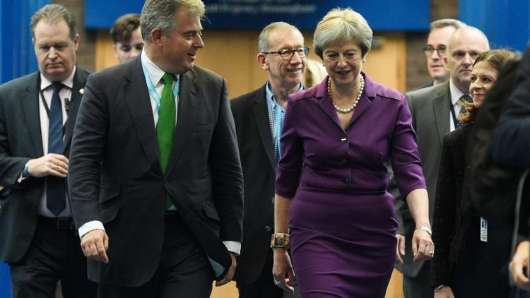 La Première ministre britannique Theresa May à Birmingham (centre de l'Angleterre) le 2 octobre 2018. [Oli SCARFF                           / AFP]