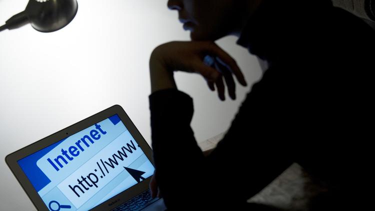 Une personne devant son écran d'ordinateur [Lionel Bonaventure / AFP/Archives]