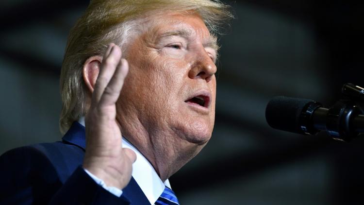 Le président américain Donald Trump le 13 août 2019 à Monaca, aux Etats-Unis [Nicholas Kamm / AFP]