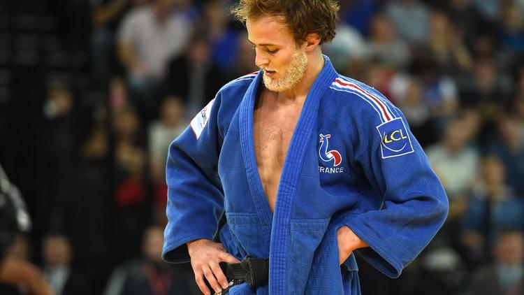 Le judoka français Ugo Legrand après sa défaite face au Néerlandais Dex Elmont en finale de l'Euro (-73kg), le 25 avril 2014 à Montpellier   [Pascal Guyot / AFP/Archives]