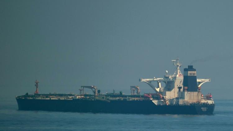 Le pétrolier iranien Grace 1 au large de Gibraltar, le 15 août 2019 [JORGE GUERRERO / AFP]