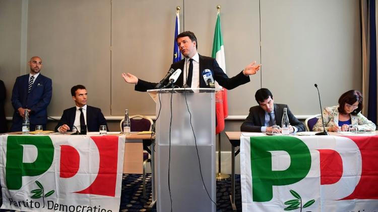 Matteo Renzi, le 28 avril 2017, à Bruxelles [EMMANUEL DUNAND / AFP/Archives]