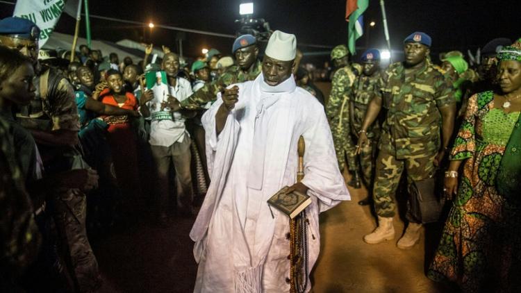 Le président gambien sortant Yahya Jammeh à Brikama, en Gambie, le 24 novembre 2016 [MARCO LONGARI / AFP/Archives]