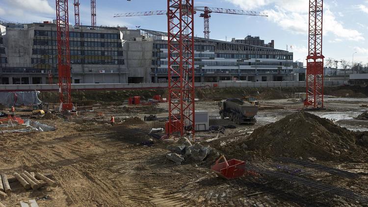 Vue du chantier du nouveau ministère de la Défense à Balard, dans le sud de Paris, le 17 janvier 2014 [Joel Saget / AFP]