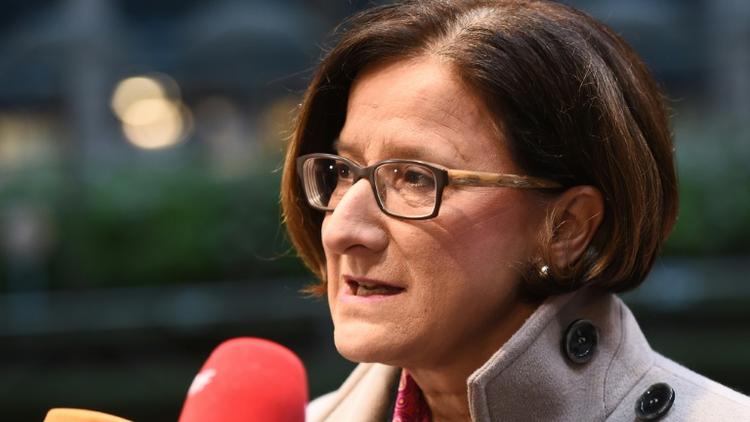 La ministre autrichienne de l'Intérieur, Johanna Mikl-Leitner, le 4 décembre 2015 [EMMANUEL DUNAND / AFP/Archives]