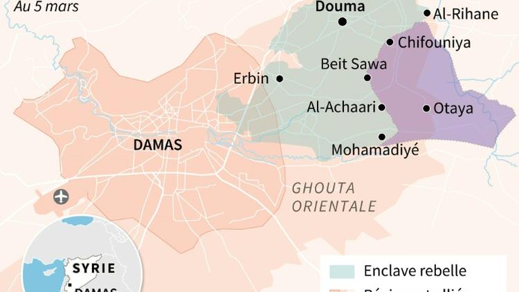 Avancée du régime syrien dans la Ghouta orientale [Gillian HANDYSIDE / AFP]
