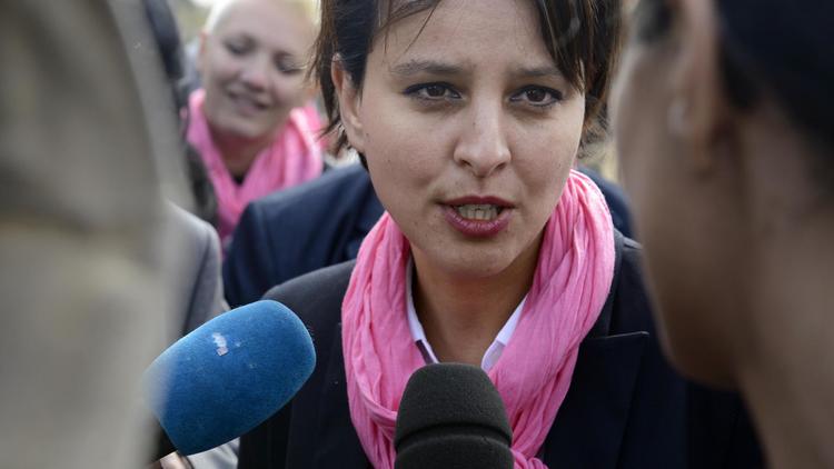 La porte-parole du gouvernement, Najat Vallaud-Belkacem, le 21 mars 2014 à Villeurbanne [Jean-Philippe Ksiazek / AFP/Archives]