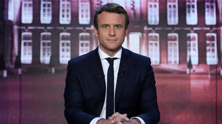 Emmanuel Macron le 27 avril 2017 sur TF1 [Eric FEFERBERG / POOL/AFP]
