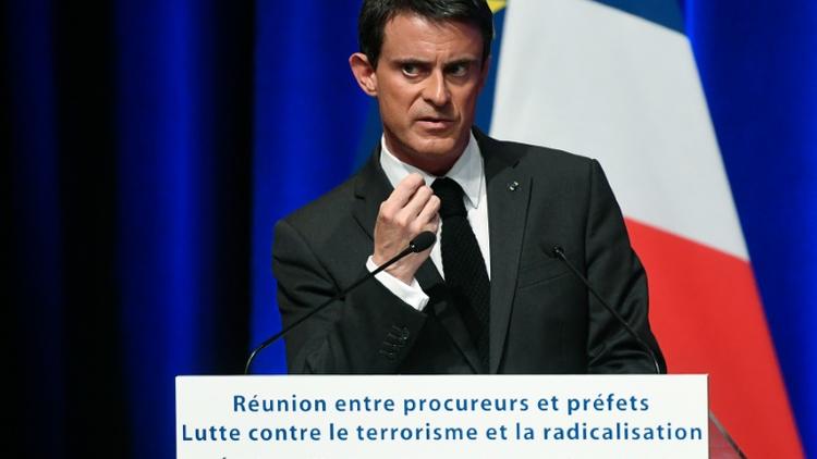 Le Premier ministre Manuel Valls lors d'un discours, le 7 novembre 2016 à Paris [ALAIN JOCARD / AFP/Archives]