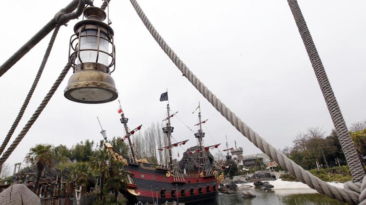 Vue endate du 31 mars 2012 de la Baie des Pirates à Disneyland Paris [Thomas Samson / AFP/Archives]