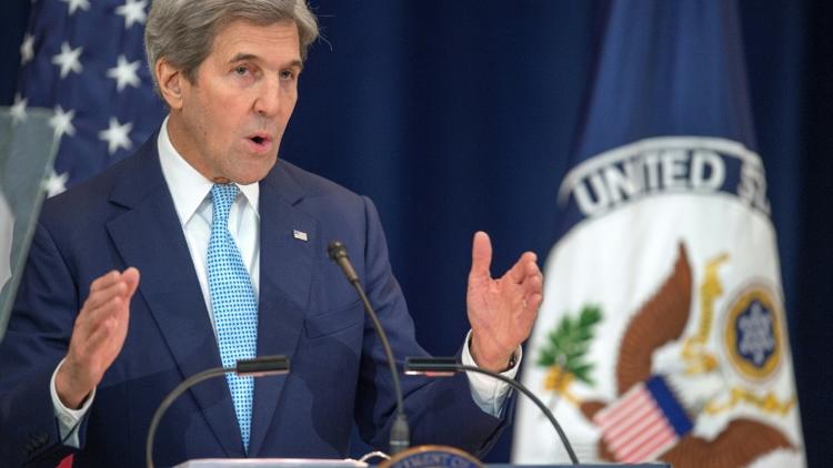 John Kerry au Département d'Etat à Washington le 28 décembre 2016 [PAUL J. RICHARDS / AFP]