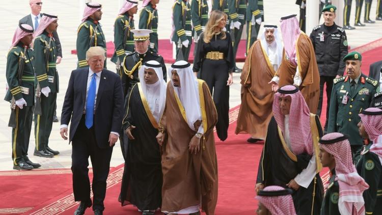Le président américain Donald Trump et le roi Salmane d'Arabie saoudite, à Ryad le 20 mai 2017 [MANDEL NGAN / AFP]