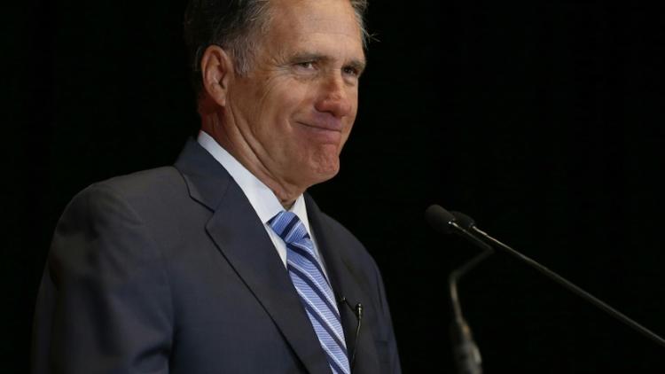 L'ancien gouverneur du Massachusetts Mitt Romney, le 3 mars 2016 à Salt Lake City (Utah)  [GEORGE FREY / GETTY IMAGES NORTH AMERICA/AFP]