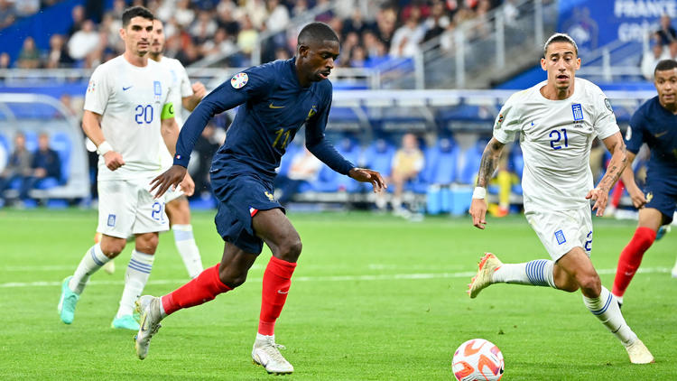 L'équipe de France s'était imposée au match aller contre la Grèce au Stade de France.