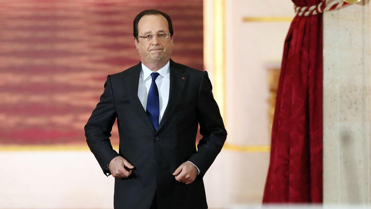 Sixième rendez-vous avec la presse française et internationale pour François Hollande. [AFP]