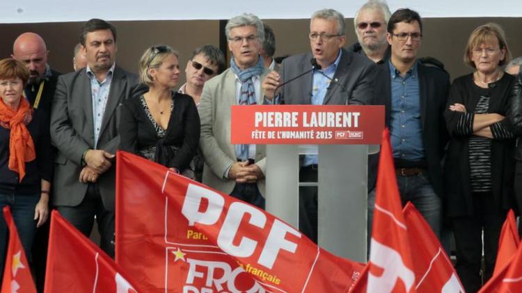 La Fête de l'Huma est l'occasion pour les personnalités politiques de gauche (ici, Pierre Laurent, secrétaire national du PCF) de faire cause commune. 
