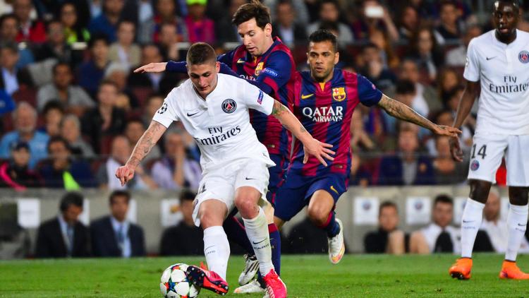 Marco Verratti et Lionel Messi s'étaient affrontés en quarts de finale de la Ligue des champions l'an passé.