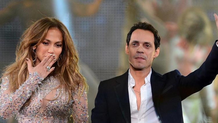 Jennifer Lopez et Marc Anthony le 25 mai 2012.