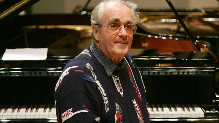 Michel Legrand lors de répétitions avant un concert avec le pianiste cubain Chucho Valdes à Madrid