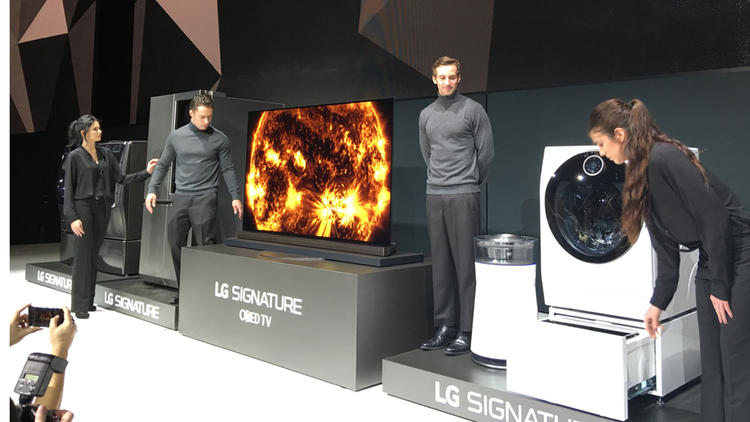 Les grandes marques, dont LG, ont présenté divers produits électroménager connectés.