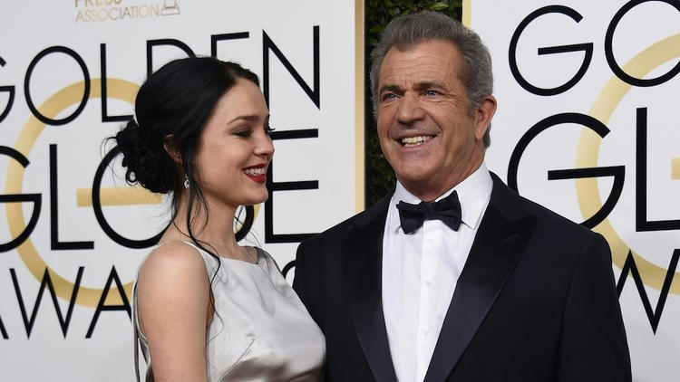 Mel Gibson et Rosalind Ross aux Golden Globe Awards le 8 janvier 2017