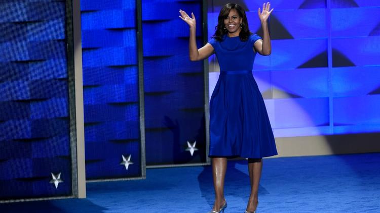 La première dame Michelle Obama avait fait une forte impression à la convention démocrate.
