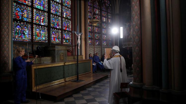 L'an dernier, l'archevêque de Paris avait célébré un court office dans la cathédrale, à l'occasion de Jeudi Saint.