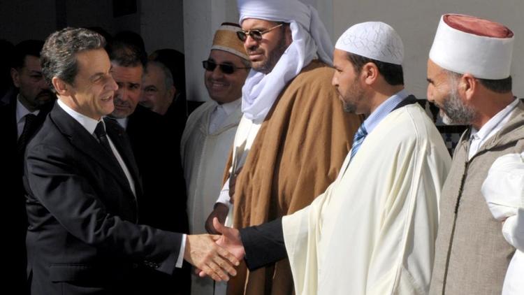 Nicolas Sarkozy en visite à la Mosquée de Paris le 14 mars 2012