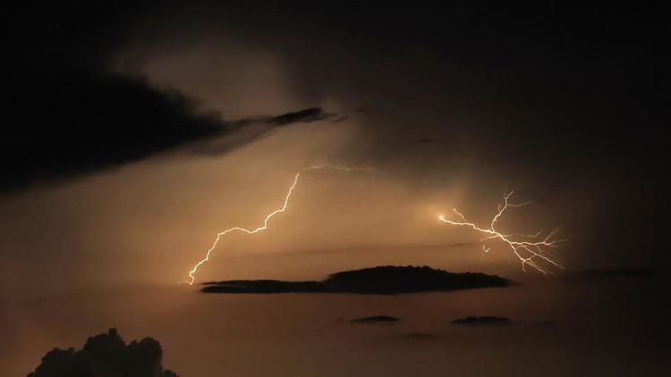 Les orages avaient été visibles sur toute la Côte d'Azur, comme ici à Nice (Alpes-Maritimes).