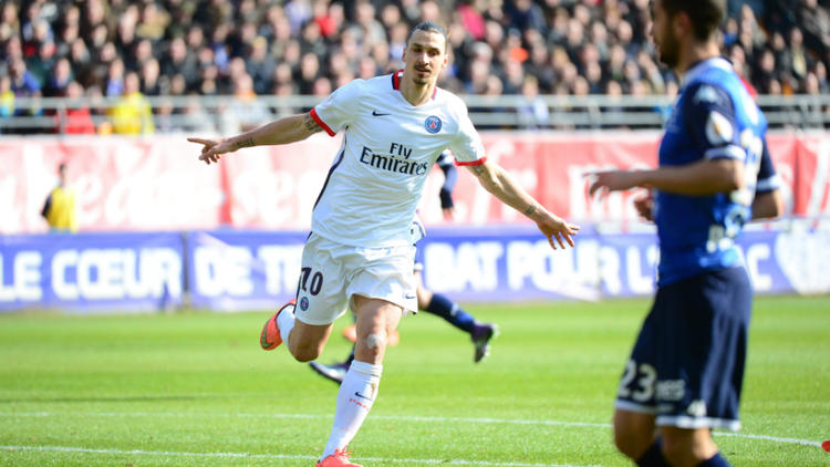 Auteur d'un triplé dans l'Aube, Zlatan Ibrahimovic a inscrit au total 101 buts en Ligue 1.