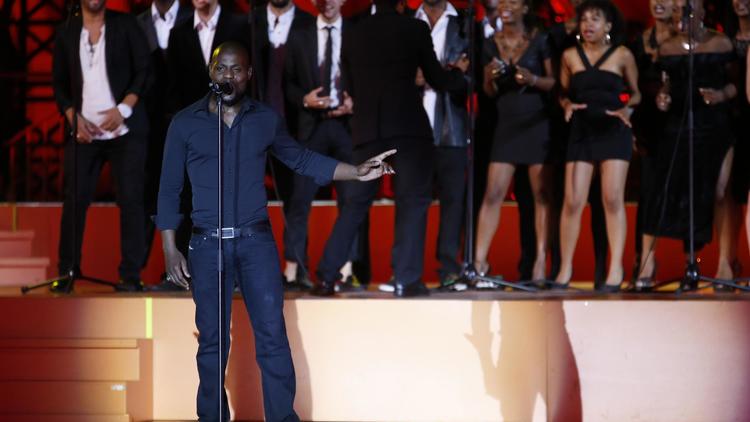Le rappeur Kery James chante le 7 septembre 2013 à Nice pour l'ouverture des Jeux de la Francophonie [Valery Hache / AFP]