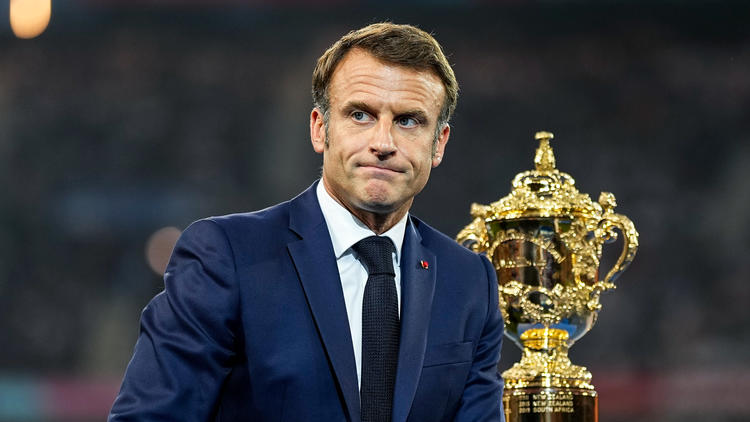 Emmanuel Macron a assisté au quart de finale entre le XV de France et l'Afrique du Sud.