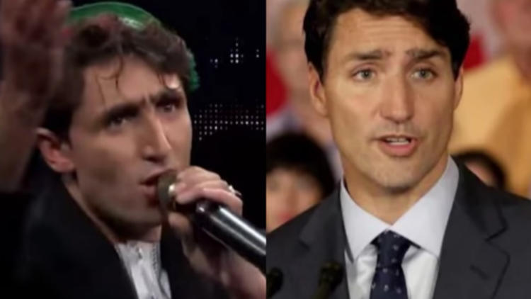 Salam Abdul Maftoon (g) a été très vite rebaptisé «Salam Trudeau», du fait de sa ressemblance avec le Premier ministre canadien (d).